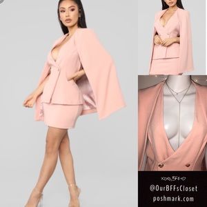 fashion nova pink suit
